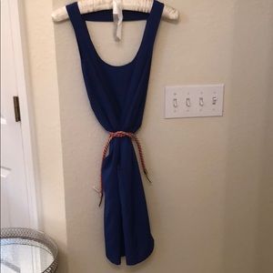 Lush blue midi /mini dress with pockets